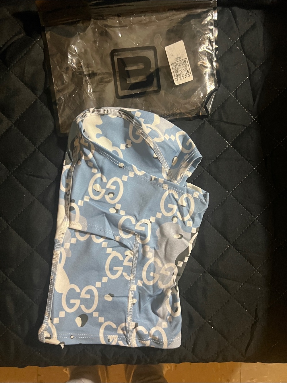 Bravest Studios Light Blue Logo-Print Men's face mask🔥🔥🔥